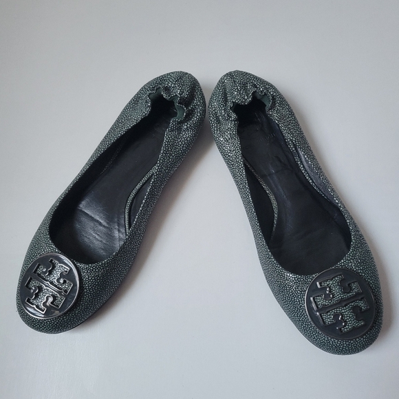 Tory burch Reva Flats leather Ballet flats  size 7M. - Picture 3 of 14